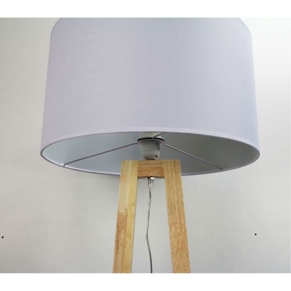 Scandi Floor Lamp with Cotton Shade (Available in 2 Colors)