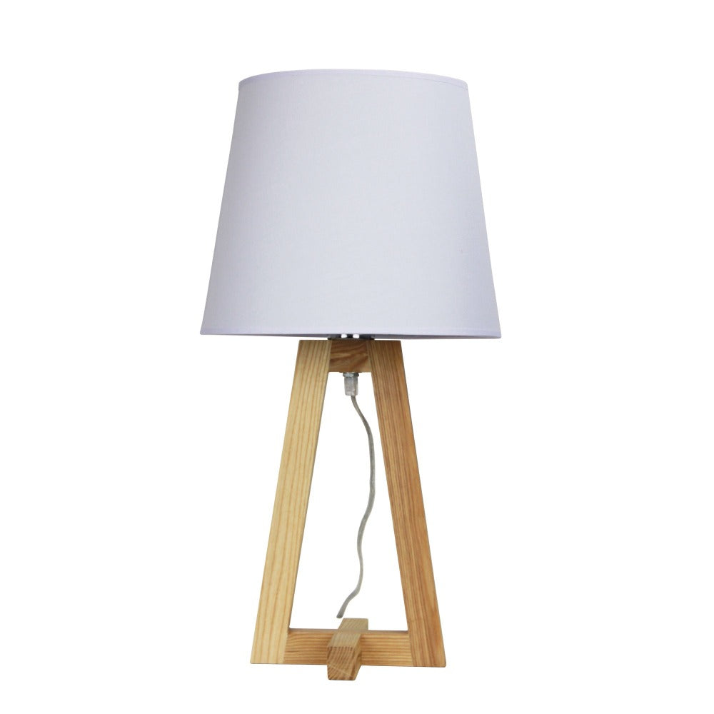 Scandi Table Lamp with Cotton Shade (Available in 2 Colors)