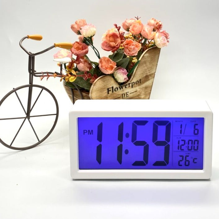 Screen Multi-Functional Digital Tabletop Clock - Available in 2 Colors