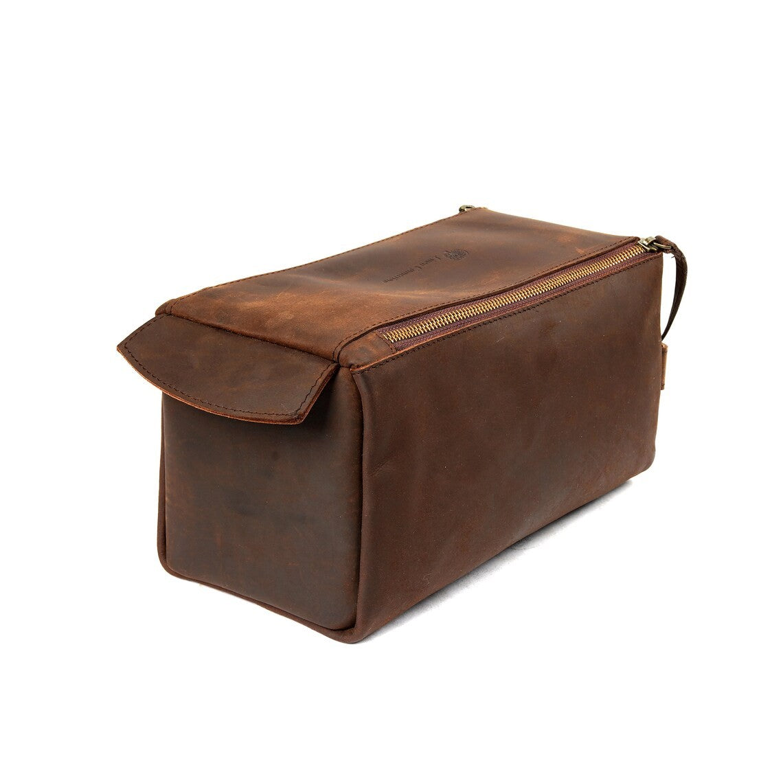 Sculpted Handmade Leather Toiletry Bag