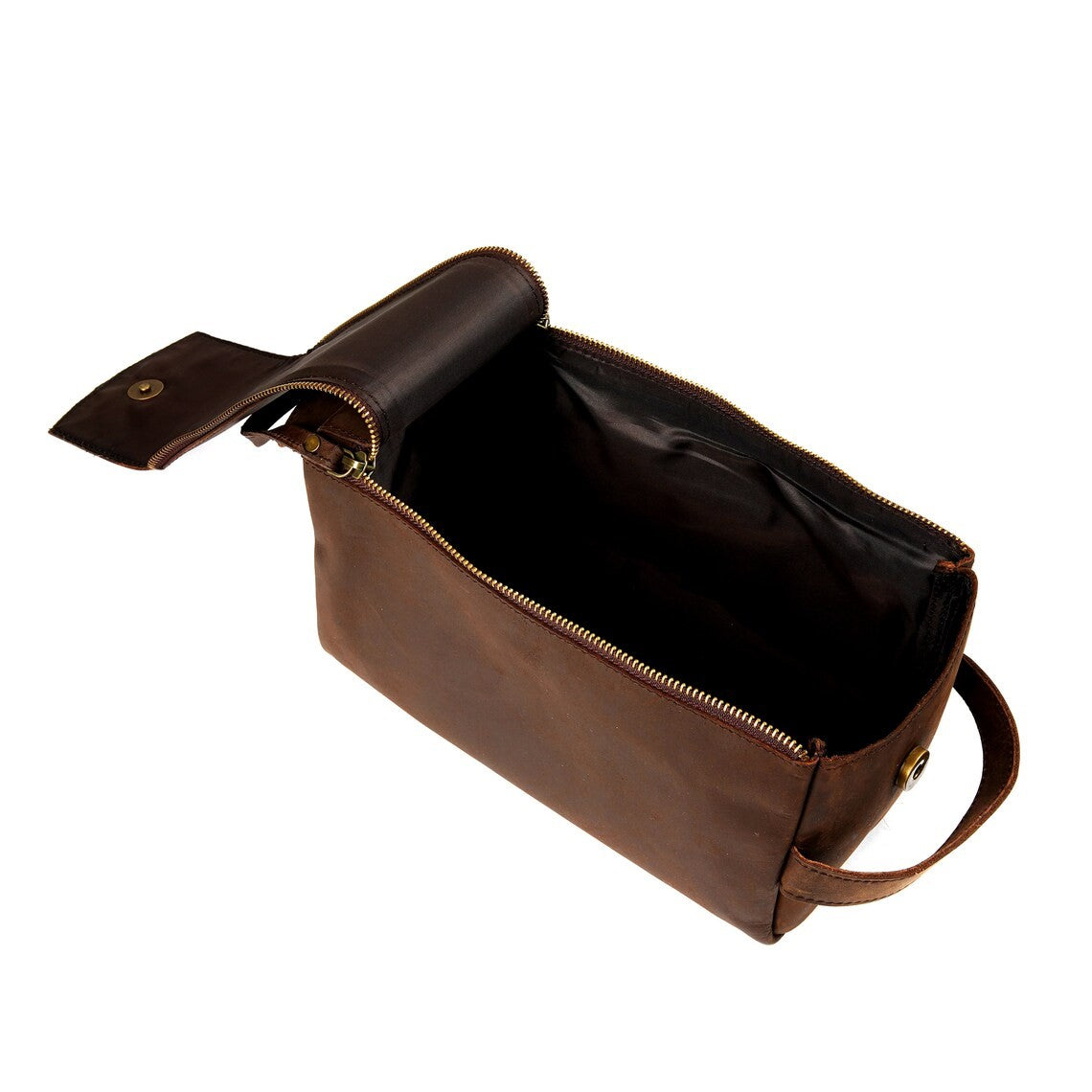 Sculpted Handmade Leather Toiletry Bag