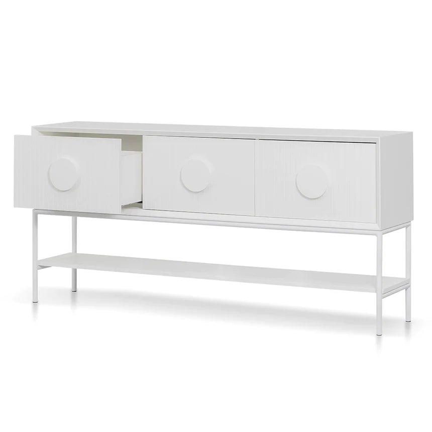 Sculpted Simplicity Console Table 181cms - White