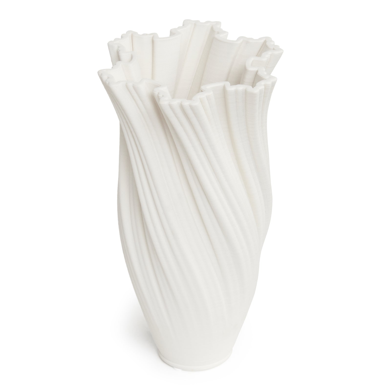 Sculpted Sophistication Ceramic Vase 24cms - White