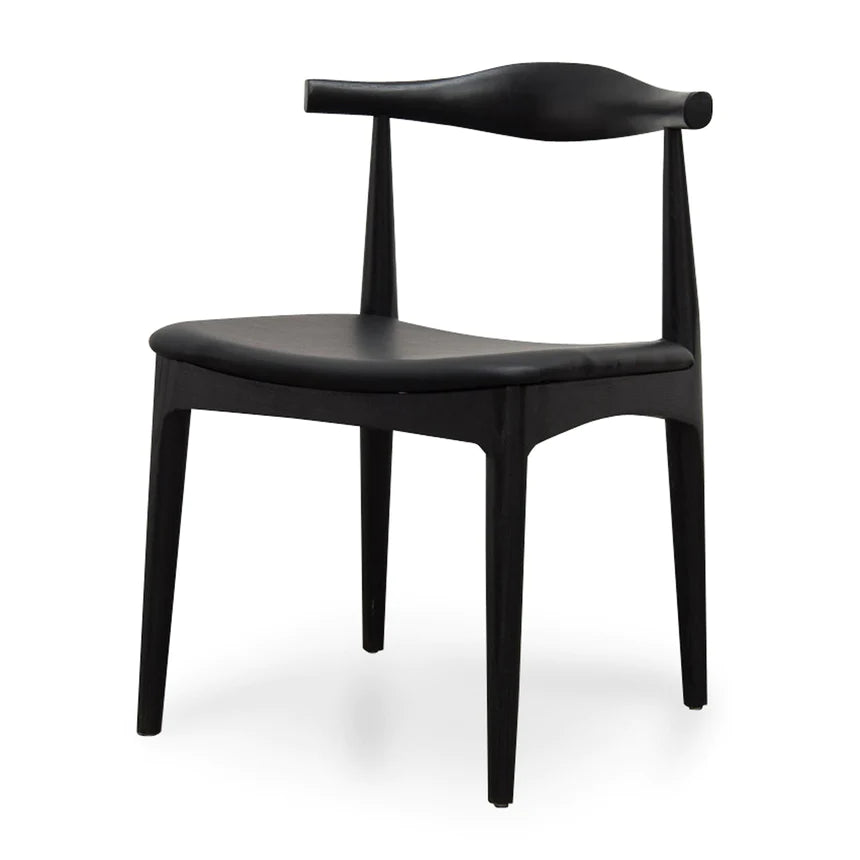 Sculpted Sycamore Dining Chair - Black