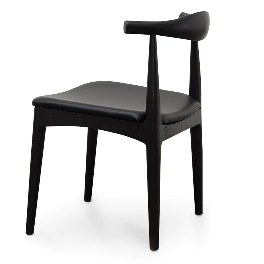 Sculpted Sycamore Dining Chair - Black