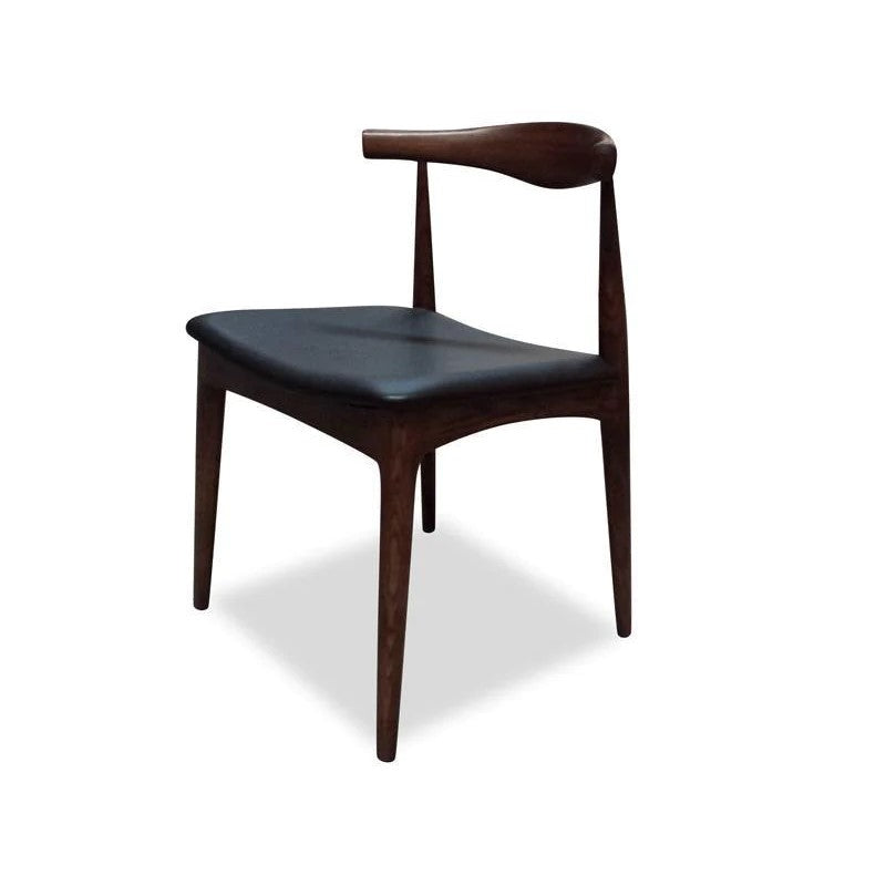 Sculpted Sycamore Dining Chair - Dark Brown