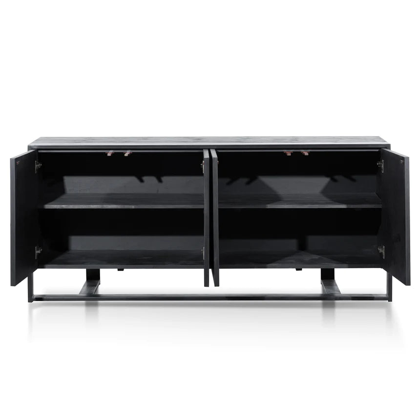 Sculptural Symmetry Side Table 186cms - Black