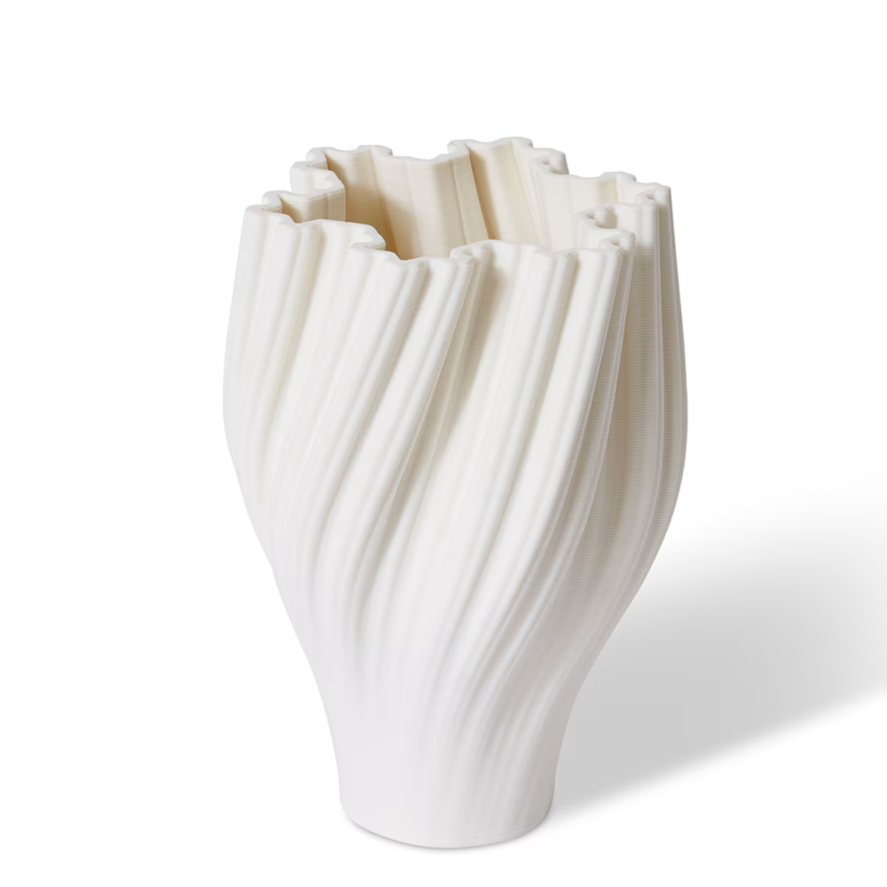 Sculptural White Ceramic Avalon Vase - 20cms