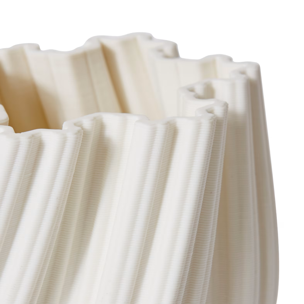 Sculptural White Ceramic Avalon Vase - 30cms