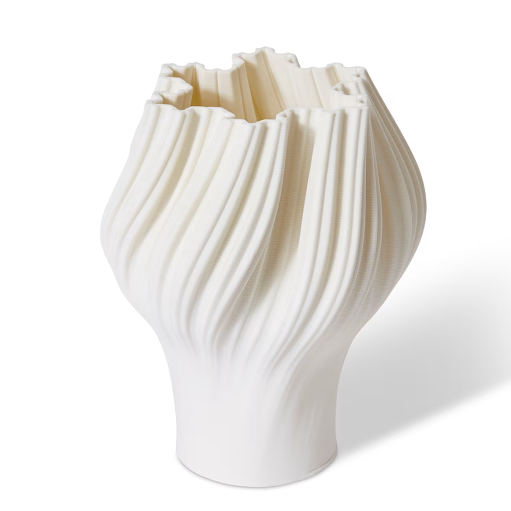 Sculptural White Ceramic Avalon Vase - 30cms