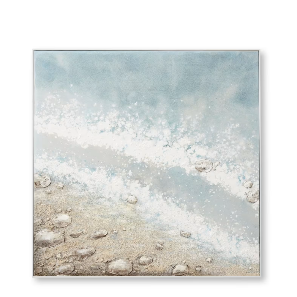 Sea Change Hand Painted Wall Art - 100 x 100cms