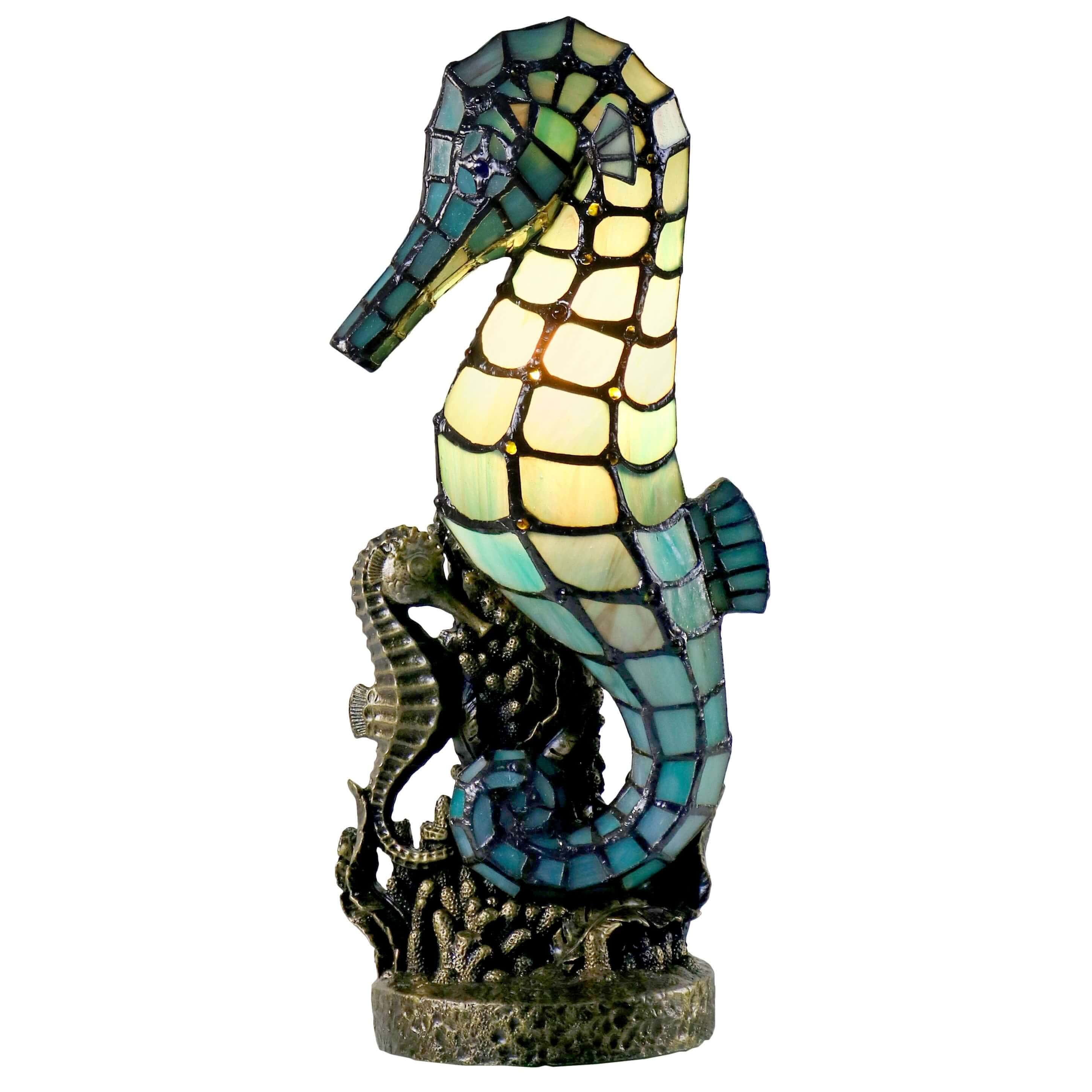 Seahorse Tiffany Shade Table Lamp