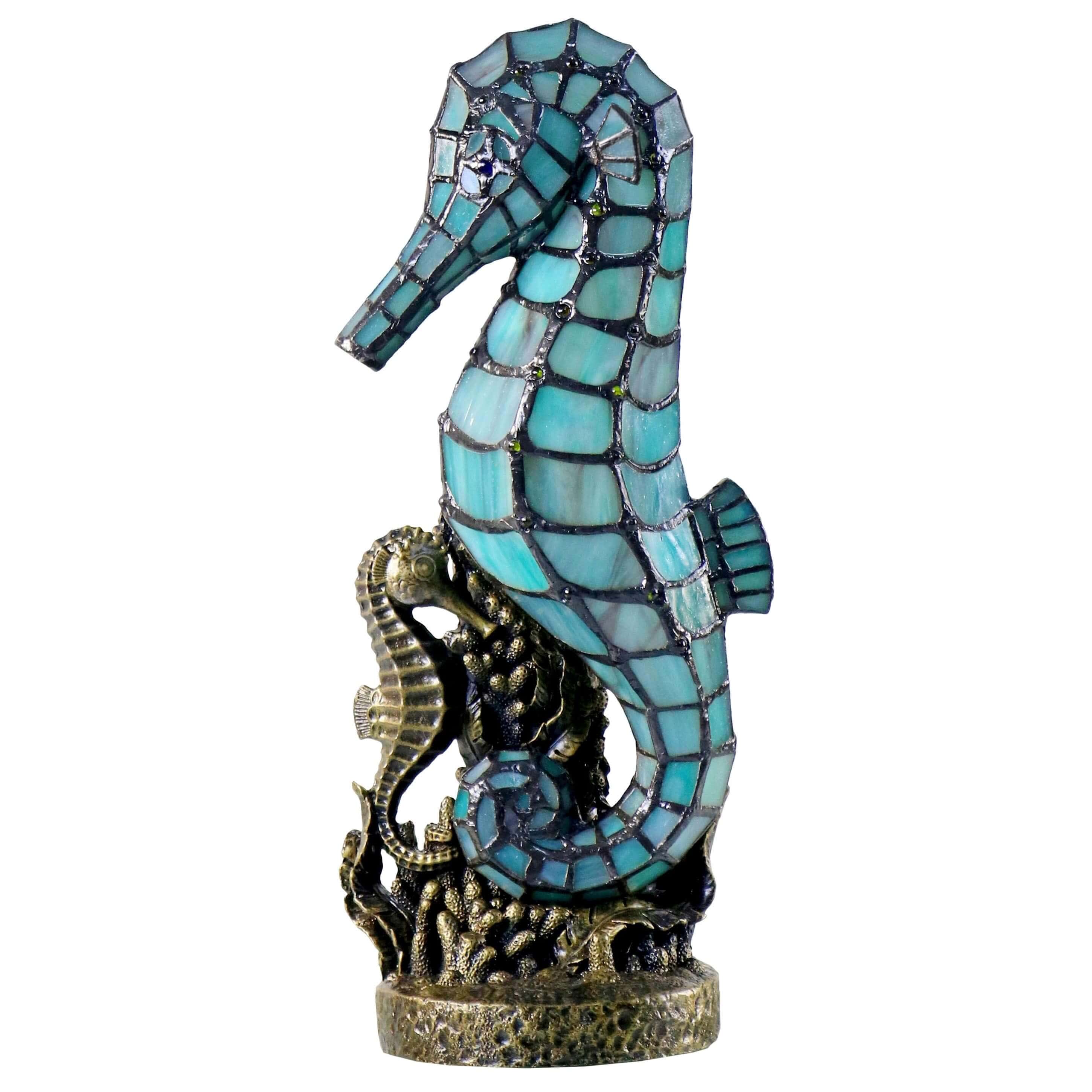 Seahorse Tiffany Shade Table Lamp