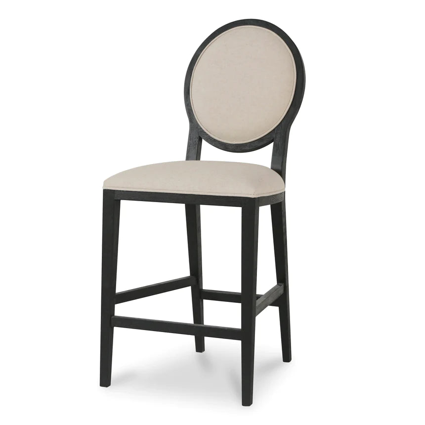 Seaside Sanctuary Bar Chair Stool - Beige & Black (Set of 2)