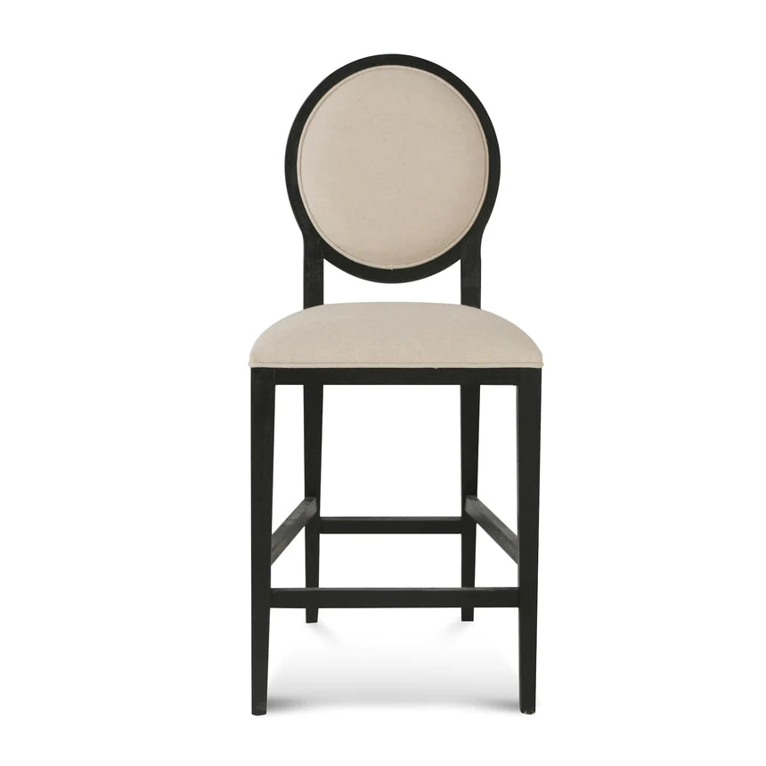 Seaside Sanctuary Bar Chair Stool - Beige & Black (Set of 2)