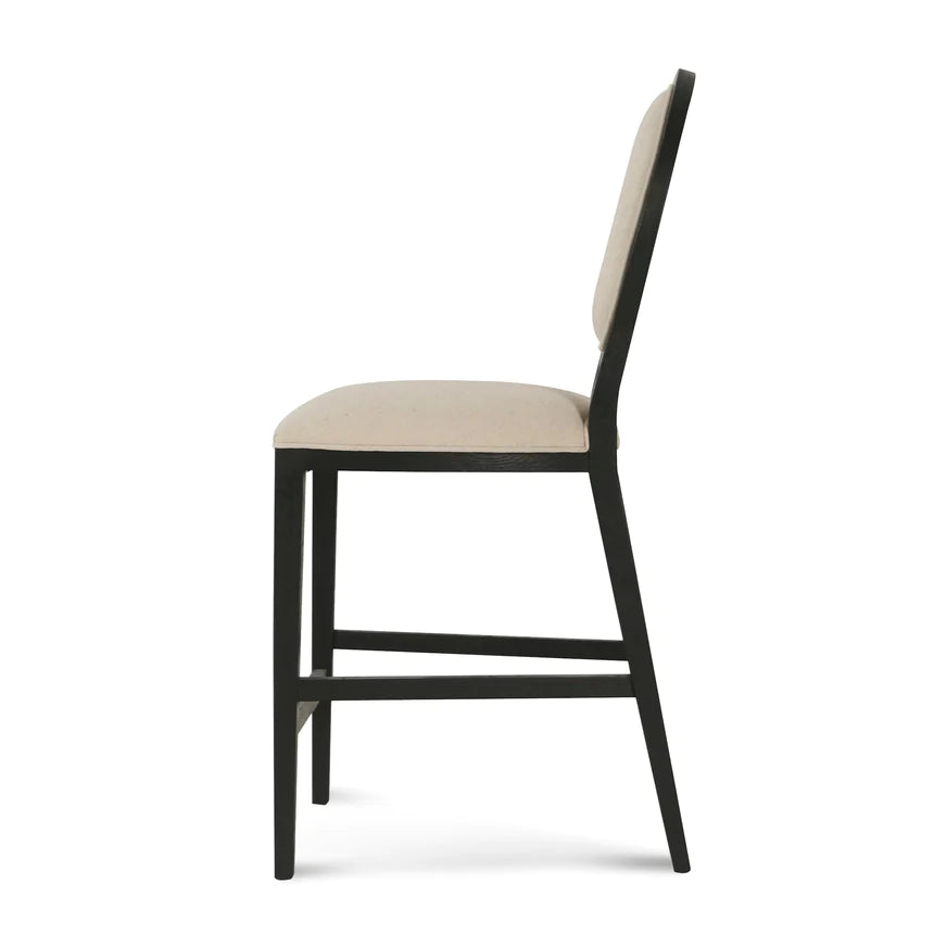 Seaside Sanctuary Bar Chair Stool - Beige & Black (Set of 2)