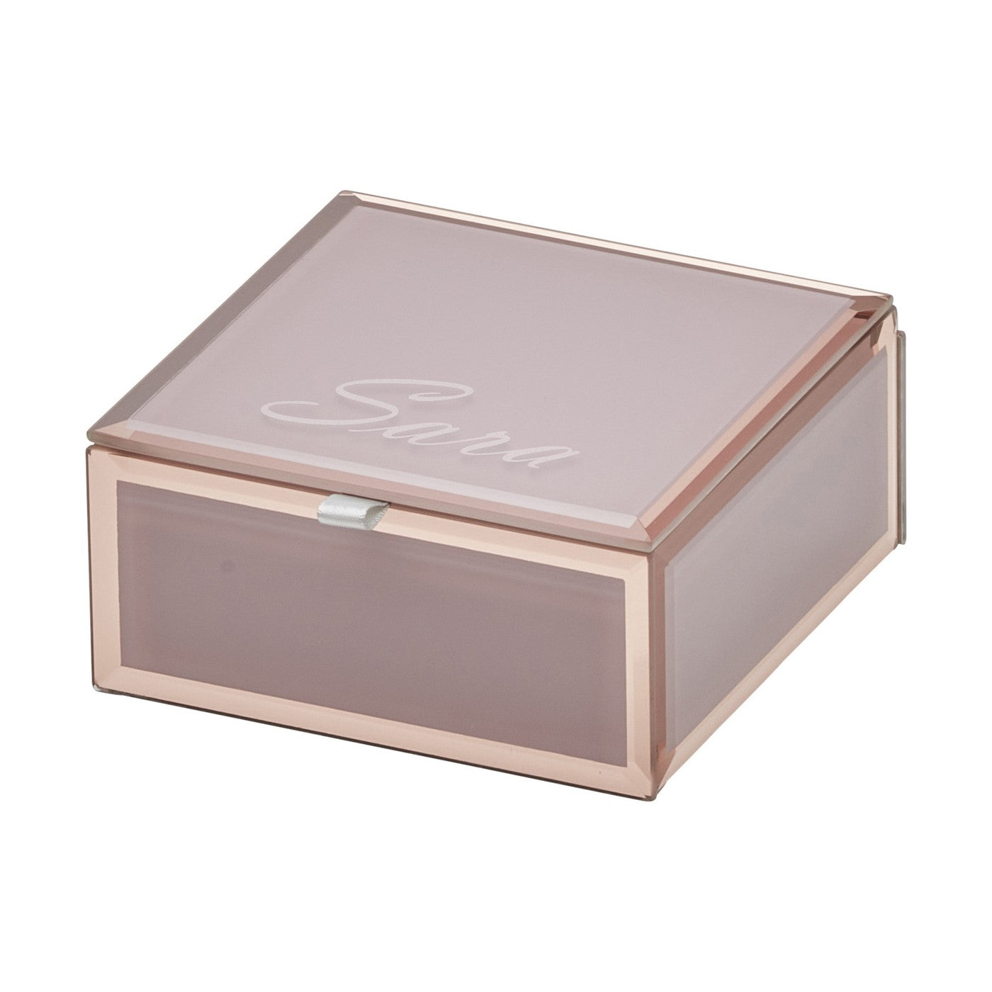 Personalised Selena Jewellery Box Small Dusty Rose