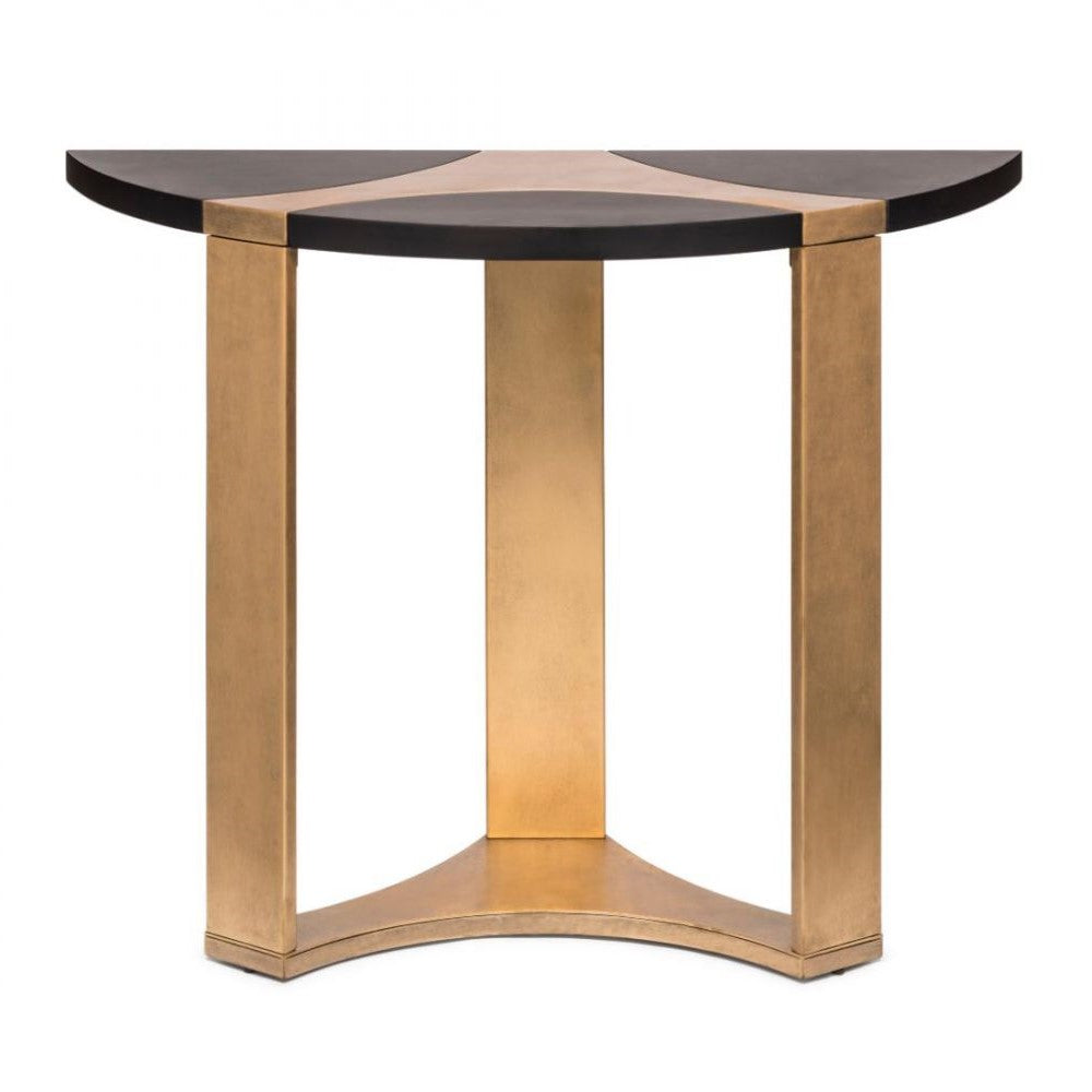 Semicircle French Brass Console Table