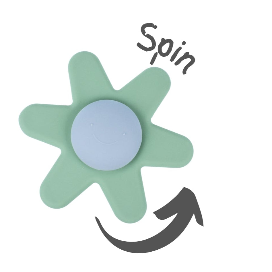 Sensory Silicone Daisy Spinner - Green