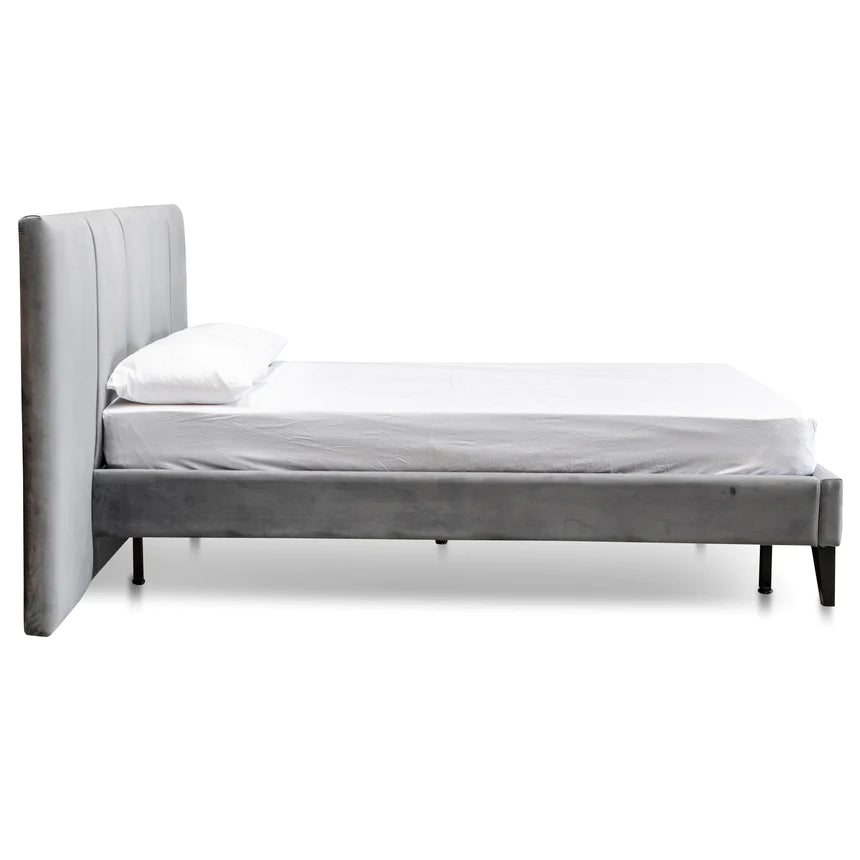 Serene Sleep Bed Frame - Charcoal Velvet (Queen)