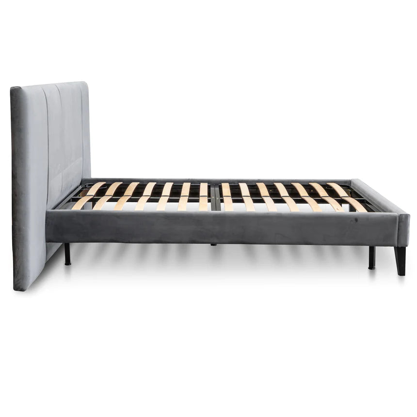 Serene Sleep Bed Frame - Charcoal Velvet (Queen)