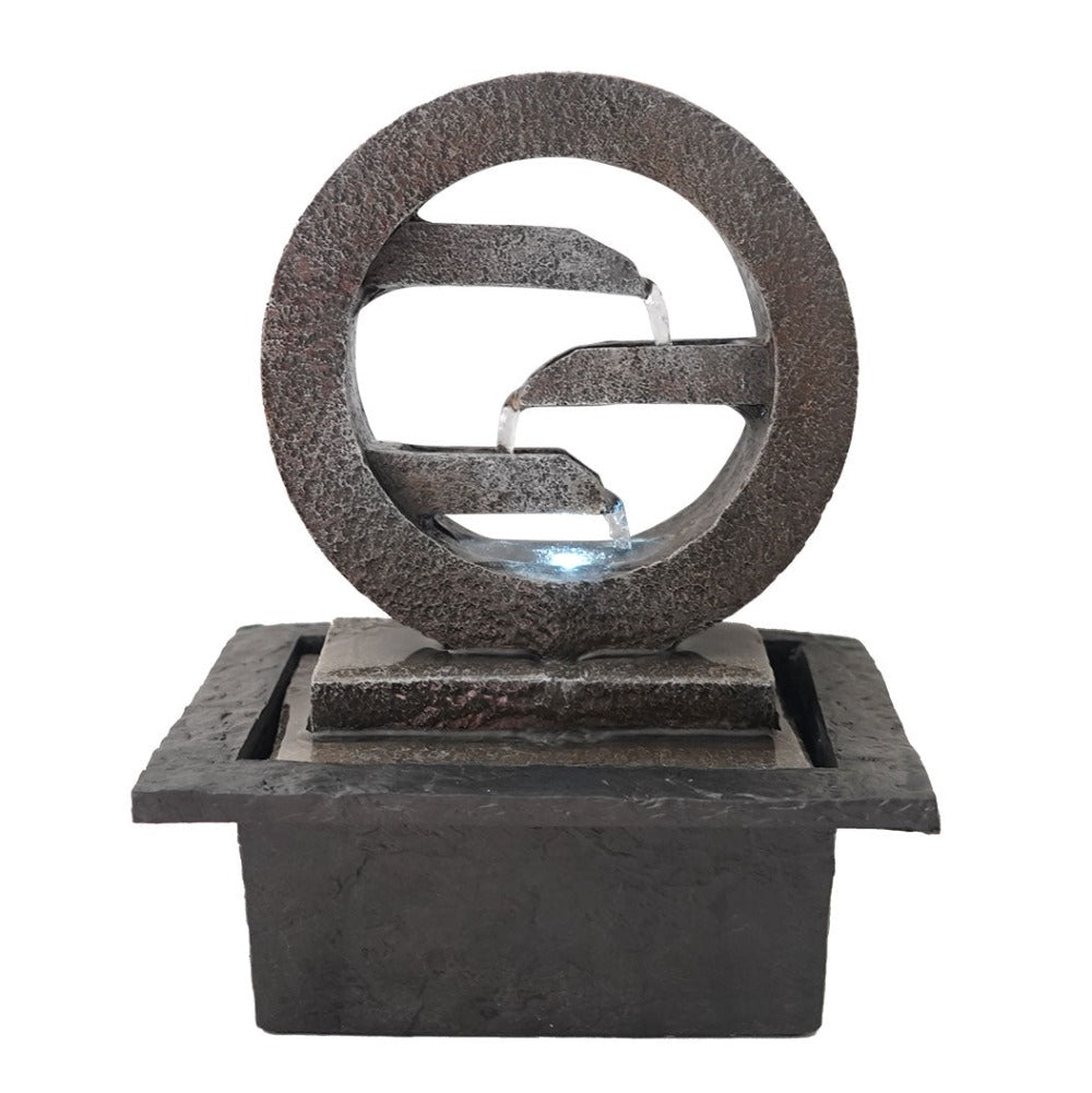 Serene and Balanced Zen Circlet Water Fountain