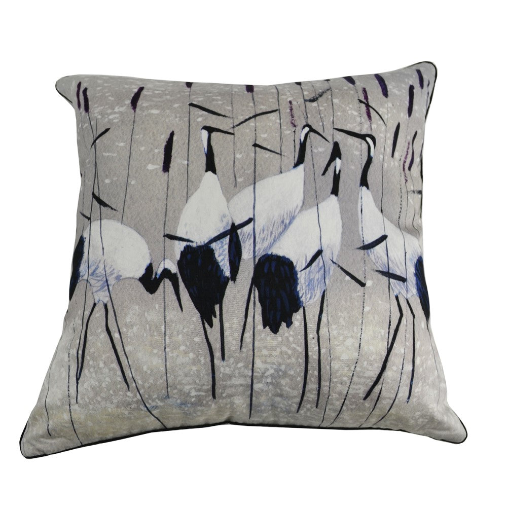 Serenity Crane Cushion With Recycled Fill 45 X 45cms