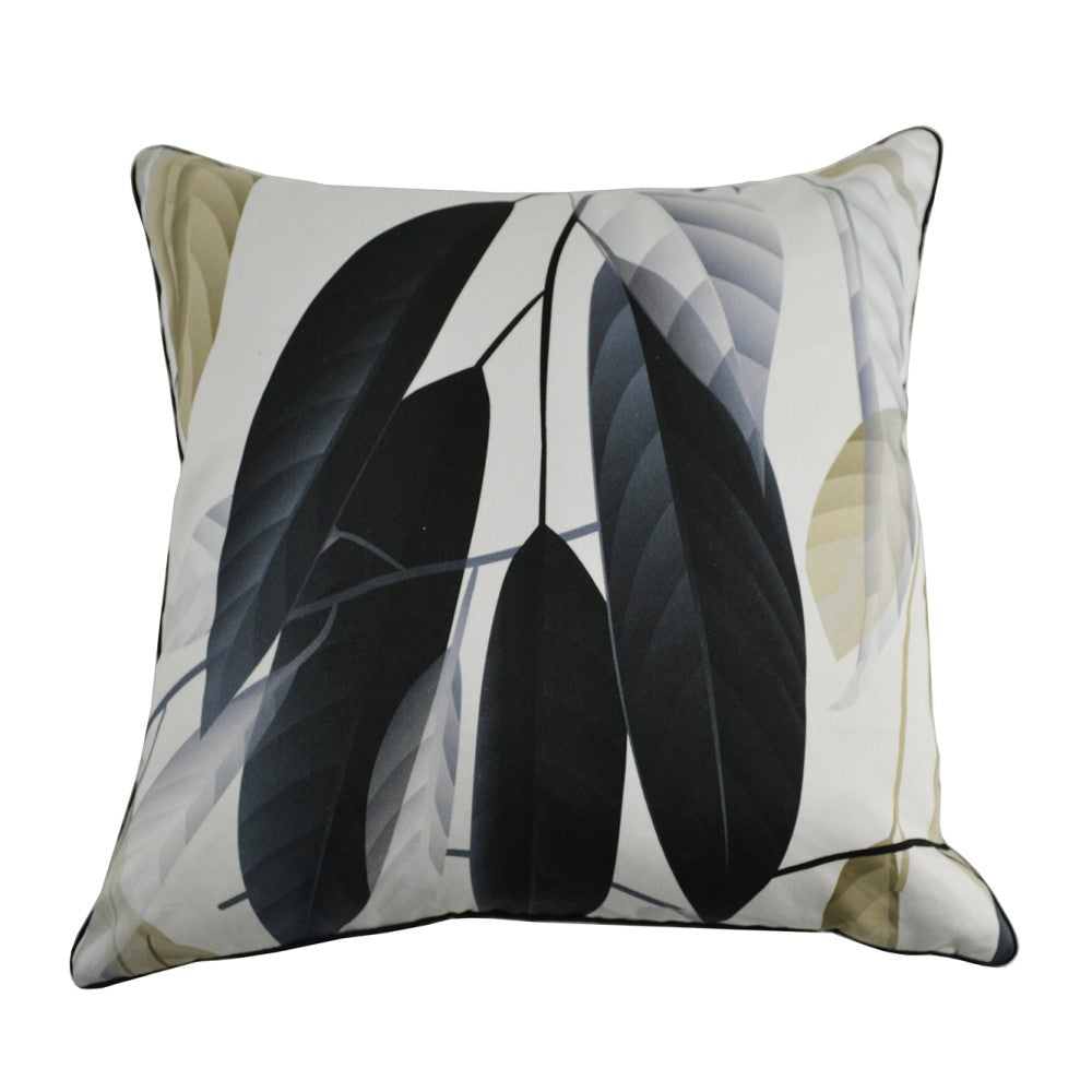 Serenity Leaves Cushion With Recycled Fill 45 X 45cms