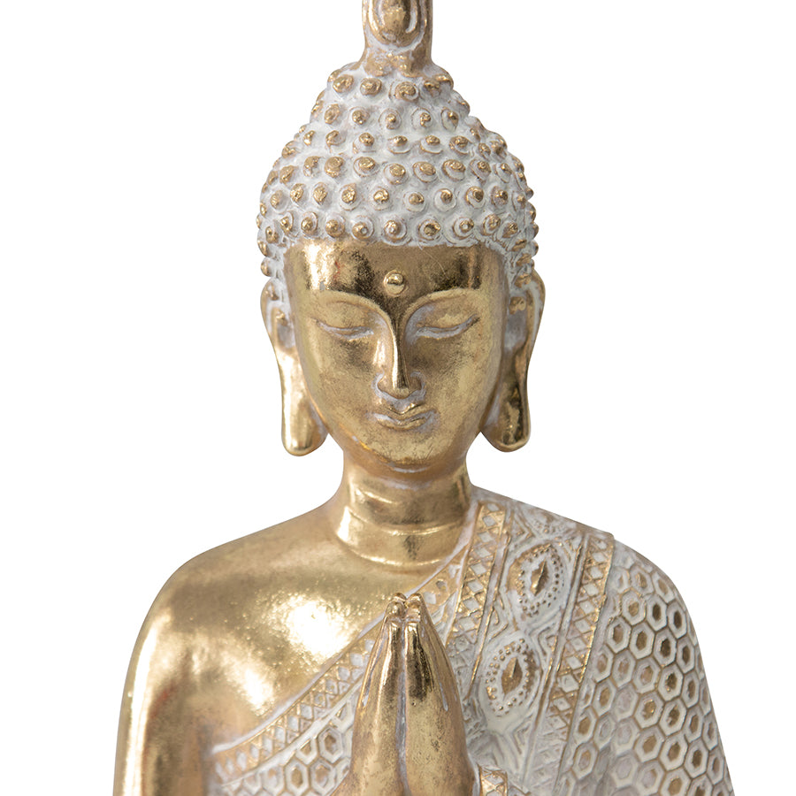 Serenity Seated Praying Buddha - 18.5x8x28cms