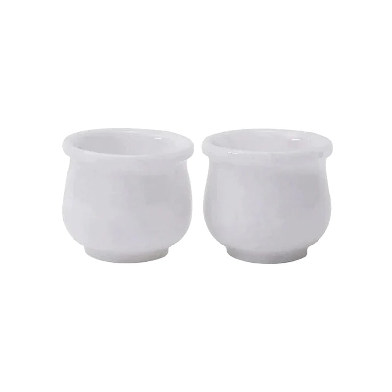 Set Of 2 Handmade Marble Shot Glasses (Available in 3 Colors)