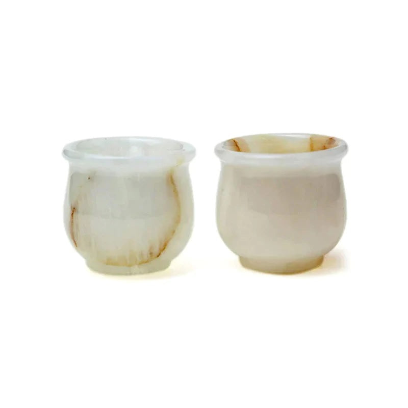 Set Of 2 Handmade Marble Shot Glasses (Available in 3 Colors)