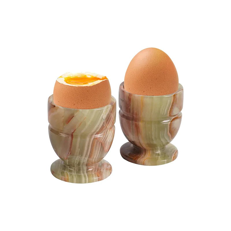 Set of 2 Handmade Marble Egg Cups (Available in 3 Colors)