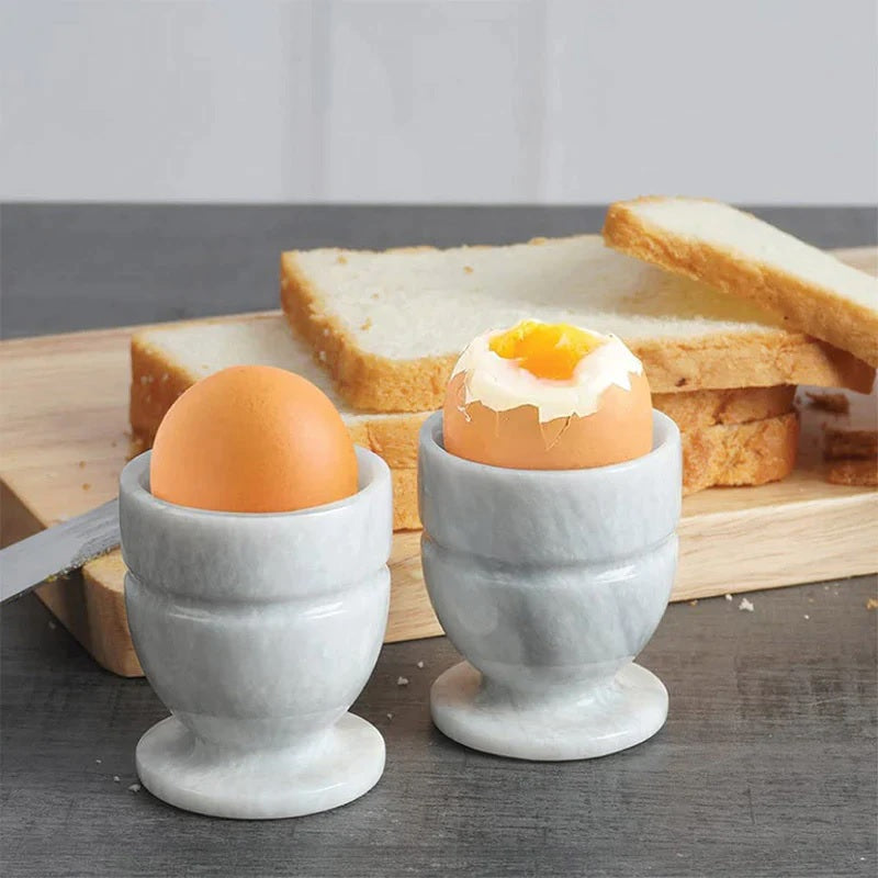 Set of 2 Handmade Marble Egg Cups (Available in 3 Colors)