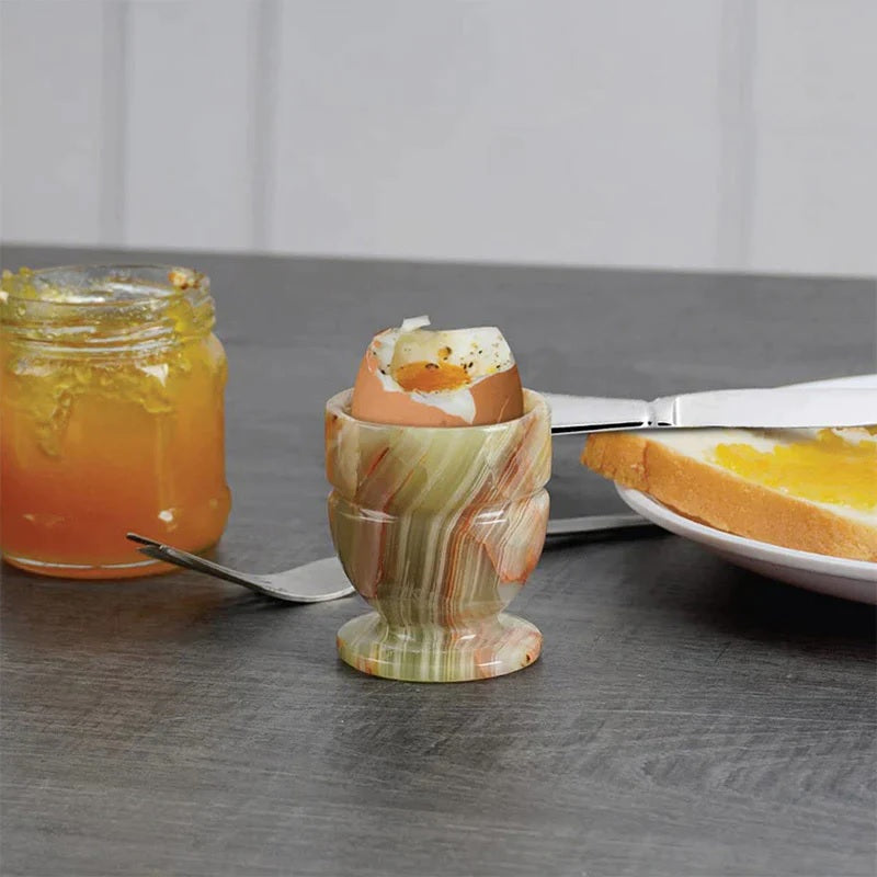 Set of 2 Handmade Marble Egg Cups (Available in 3 Colors)