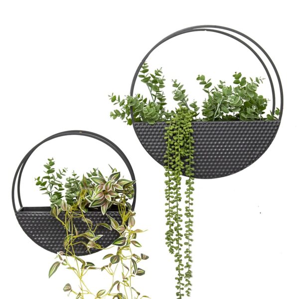 Set of 2 Nested Contemporary Floating Wall Planters