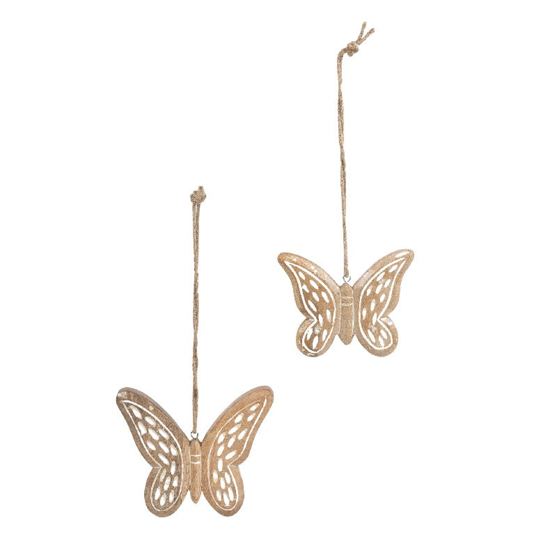 Set of 2 Nested Handcrafted Hanging Butterflies