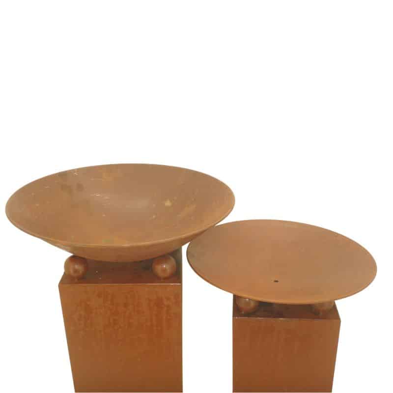 Set of 2 Nested Laser-cut Butterfly Fire Bowls/Planters