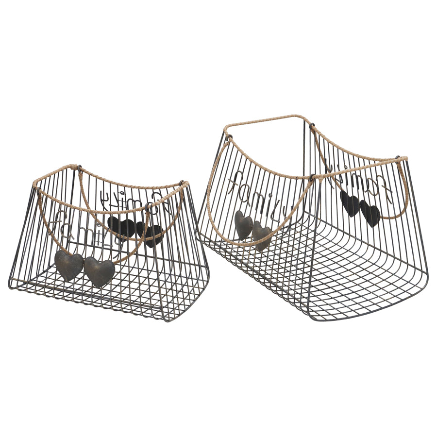 Set of 2 Nested Tropea 'Family' Baskets