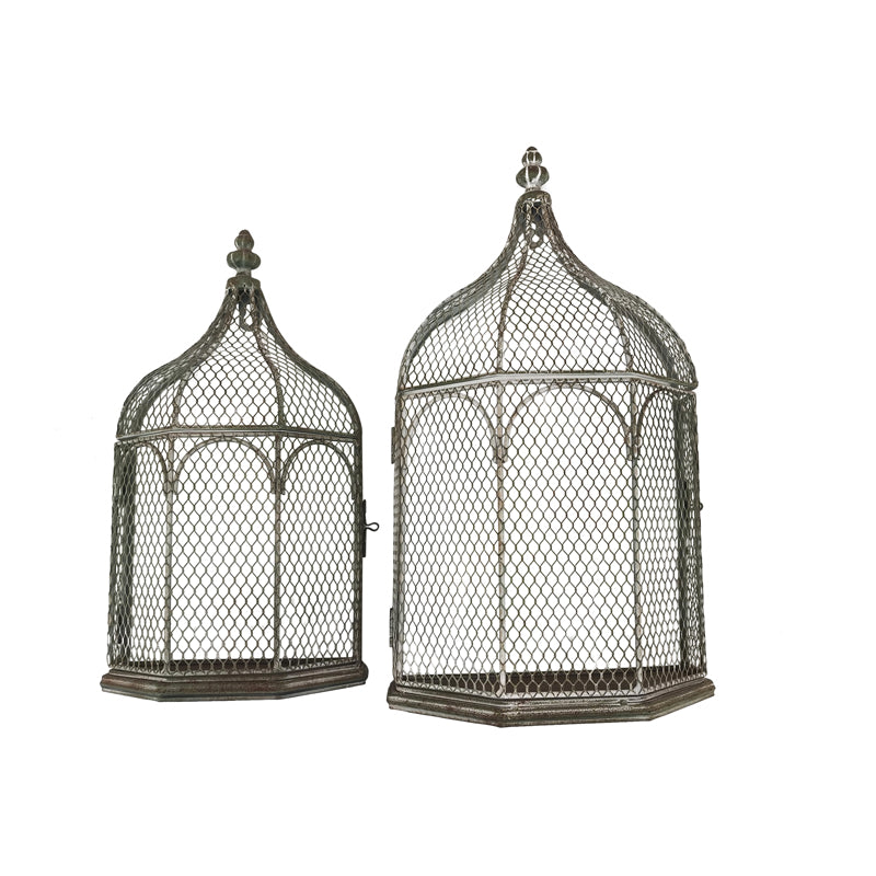 Set of 2 Nested Wall- Hanging Plant Cages