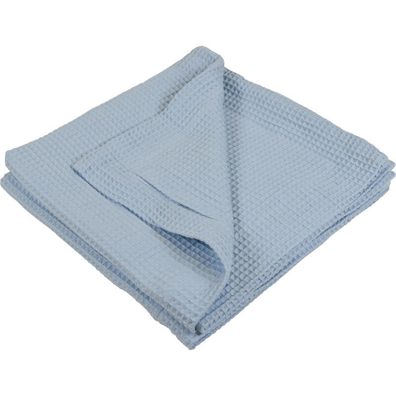 Waffle Pure Cotton 60x60cm Pillowcases Set of 2 - Baby Blue