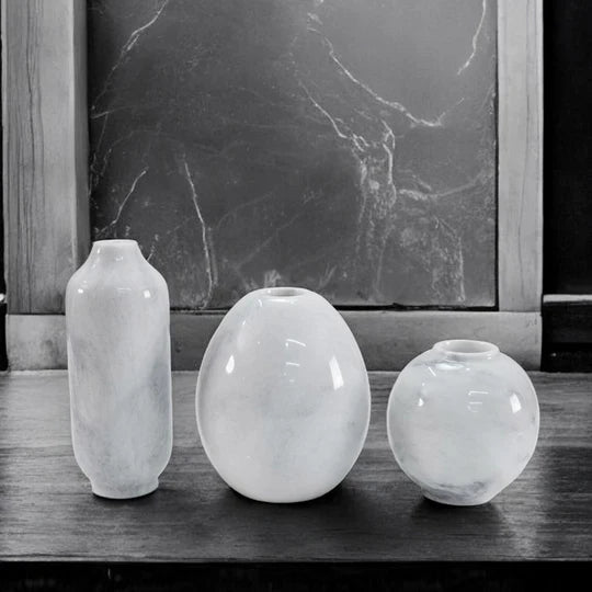 Set of 3 Modern Balance Trio Harmony Vases - White