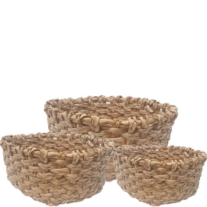 Set of 3 Sven Oval Storage Baskets - Natural