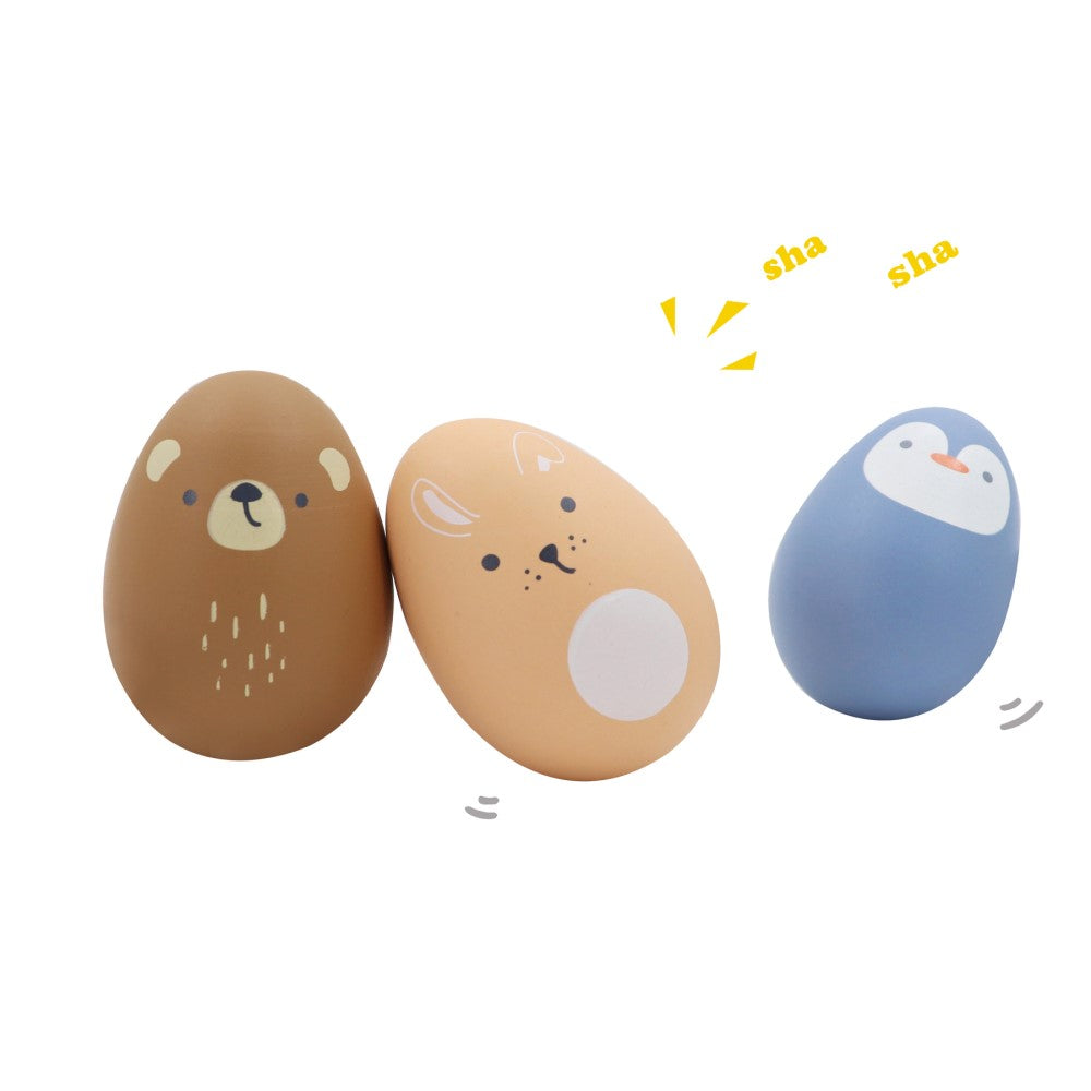 Wooden Animal Egg Toddlers Rattles (Sent At random)