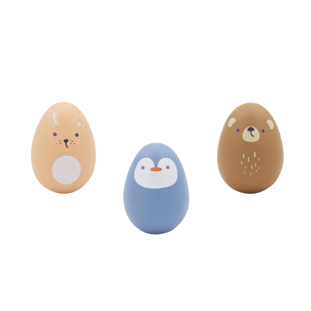 Wooden Animal Egg Toddlers Rattles (Sent At random)