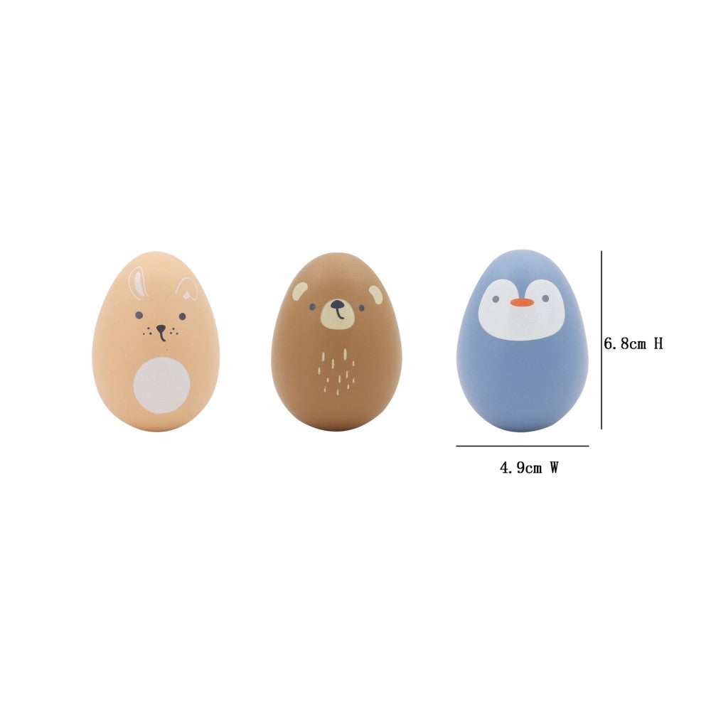 Wooden Animal Egg Toddlers Rattles (Sent At random)