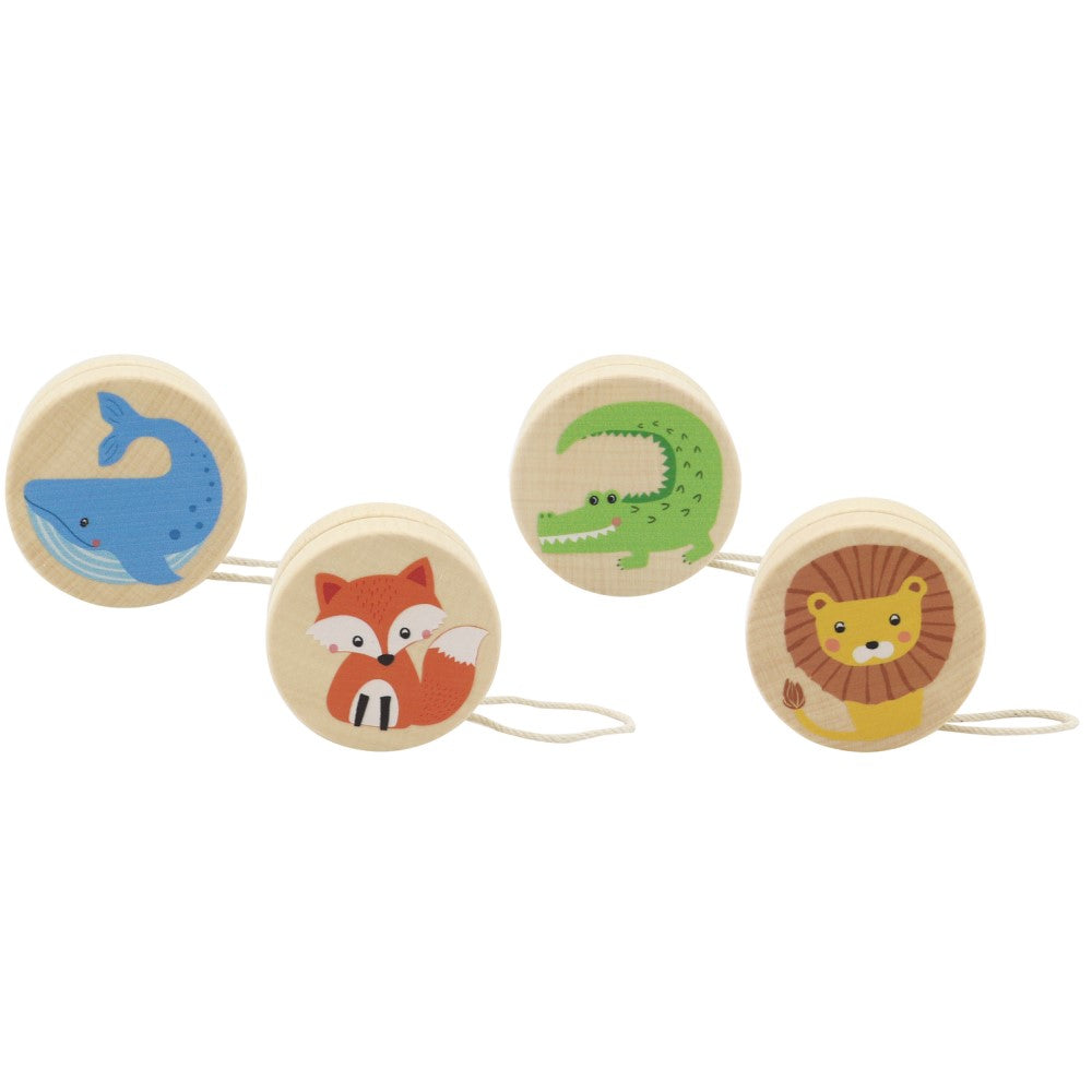 Set of 4 Wooden Animal Yo-Yo's