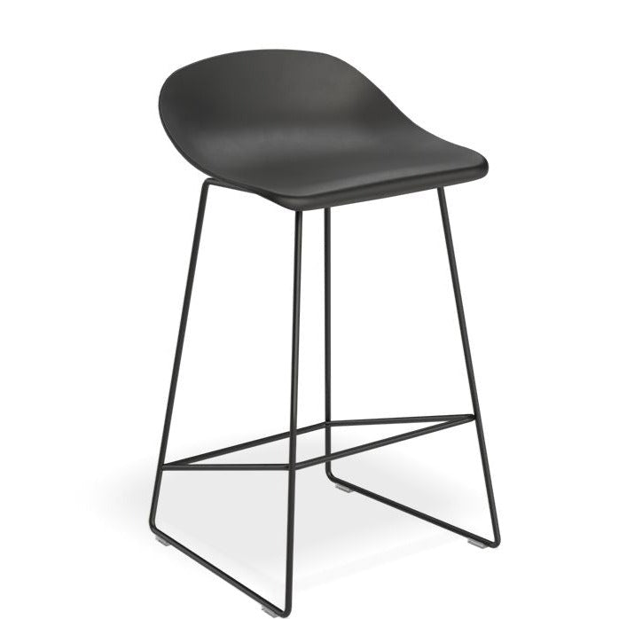 Shell Harmony Black High Stool (Available in 2 Sizes)