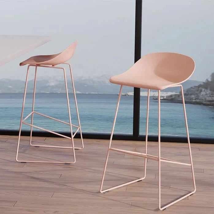 Shell Harmony Pink High Stool (Available in 2 Sizes)