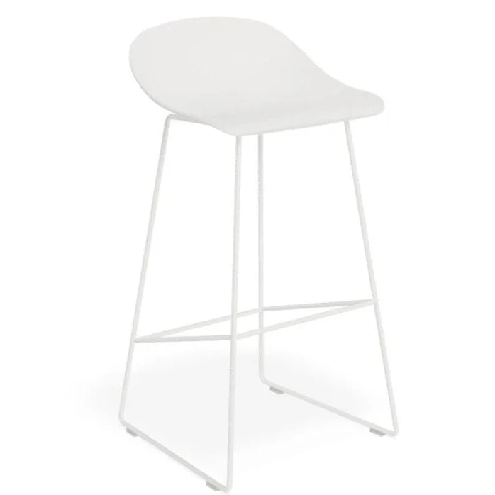 Shell Harmony White High Stool (Available in 2 Sizes)