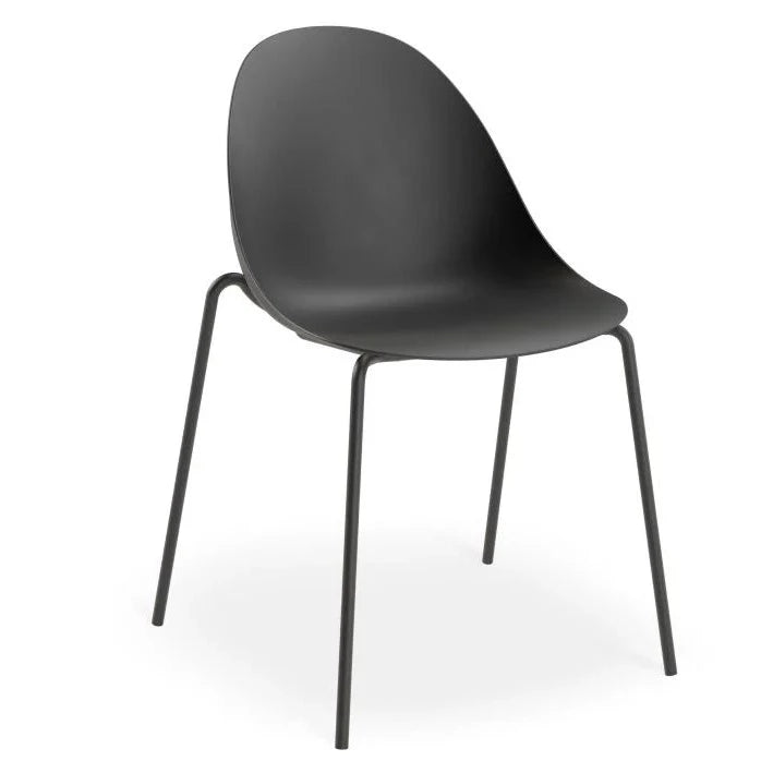 Shell Serenity Black Seat 4 Post Black Base Dining Chair